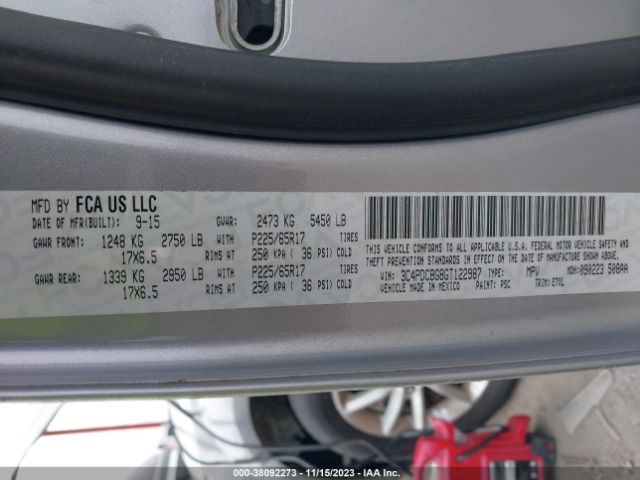 3C4PDCBG8GT122987 Dodge Journey Sxt