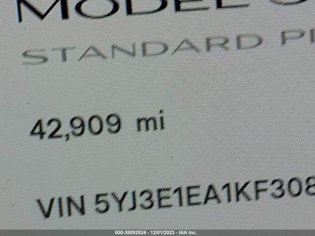 5YJ3E1EA1KF308191 Tesla Model 3 Standard Range/standard Range Plus/long Range/mid Range