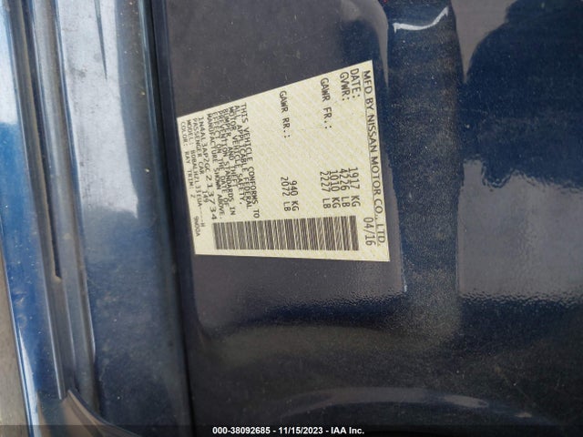2016 NISSAN ALTIMA 2.5 SR VIN: 1N4AL3AP2GC213734