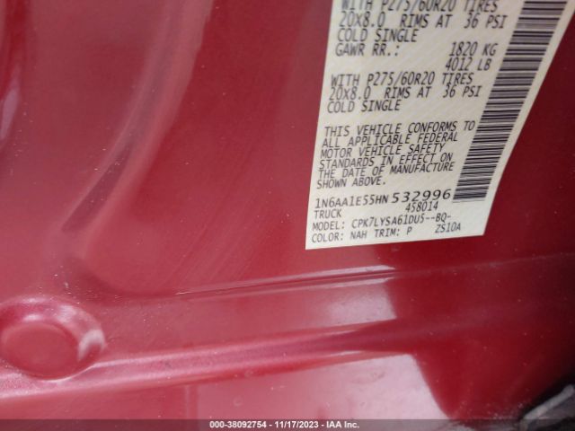 1N6AA1E55HN532996 Nissan Titan Platinum Reserve