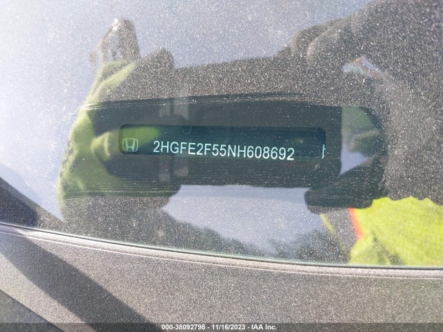 2022 HONDA CIVIC SPORT VIN: 2HGFE2F55NH608692