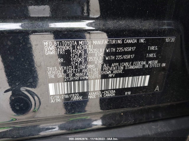 Toyota RAV4 LE 2021 2T3H1RFV4MW108761 Image 9
