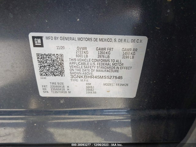 Chevrolet Blazer Awd 2lt 2021 3GNKBHR45MS527545 Image 9