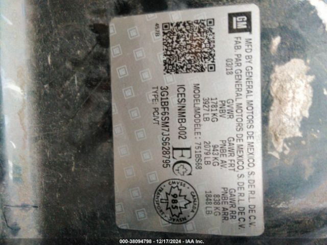 3G1BF6SM7JS628795 Chevrolet Cruze Premier Auto