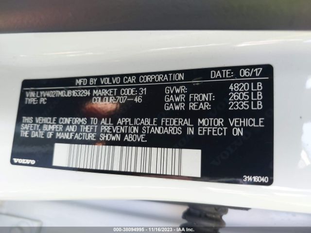 2018 VOLVO S60 INSCRIPTION LYV402TM0JB163294 Photo 8