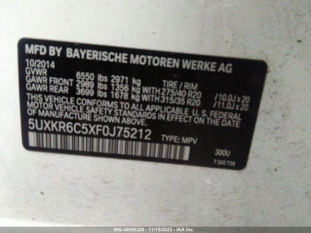 5UXKR6C5XF0J75212 BMW X5 Xdrive50i
