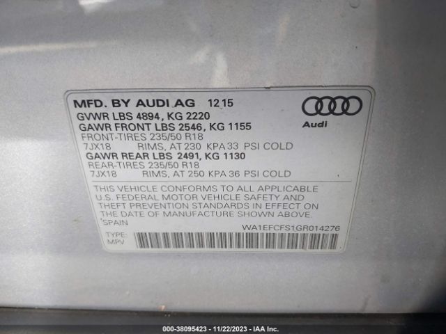 WA1EFCFS1GR014276 Audi Q3 2.0t Premium Plus