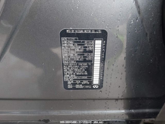 3PCAJ5M11LF109588 Infiniti Qx50 Essential