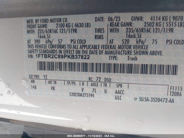 Ford Transit-250 Cargo Van 2023 1FTBR2C89PKB37822 Image 9
