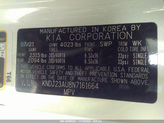KIA SOUL LX 2022 KNDJ23AU8N7161664 Image 9