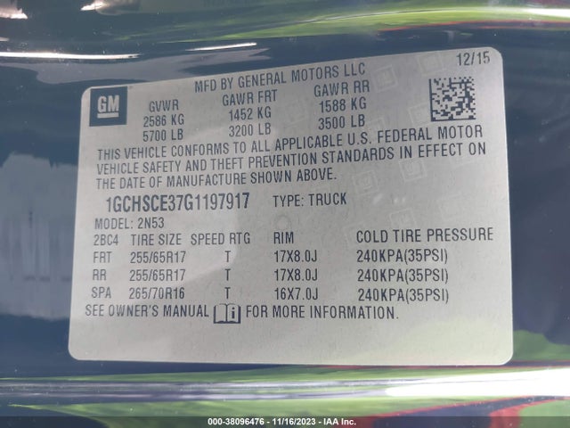 Chevrolet Colorado Lt 2016 1GCHSCE37G1197917 Image 9