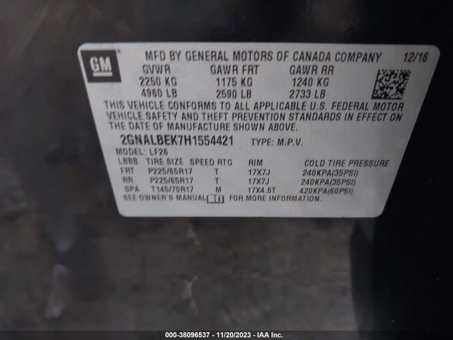 Chevrolet EQUINOX LS 2017 2GNALBEK7H1554421 Image 9