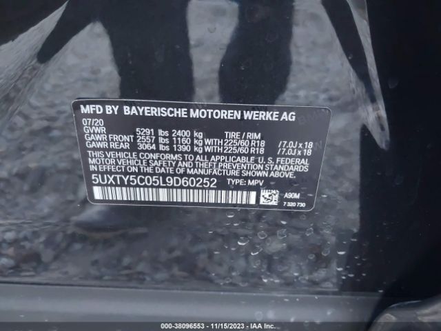 5UXTY5C05L9D60252 BMW X3 Xdrive30i