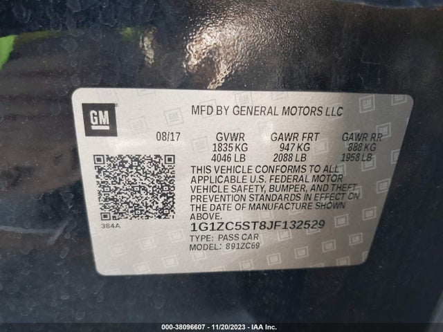 Chevrolet Malibu 1fl 2018 1G1ZC5ST8JF132529 Image 9
