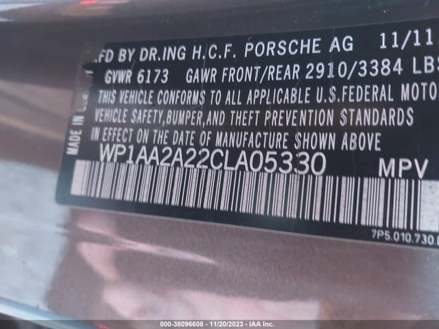 2012 PORSCHE CAYENNE WP1AA2A22CLA05330 Photo 8