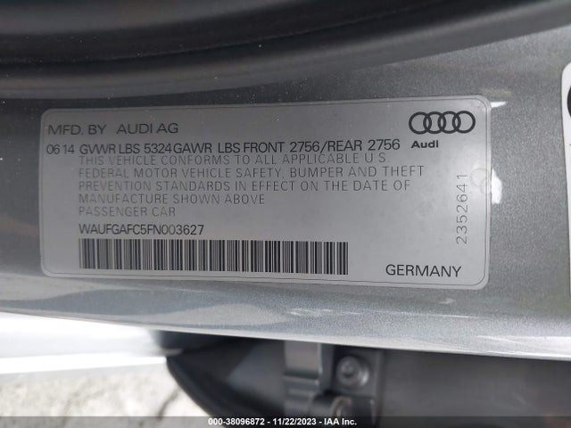 WAUFGAFC5FN003627 Audi A6 3.0t Premium Plus