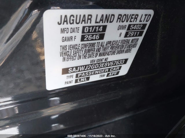 2014 JAGUAR XJ SAJWJ2GD3E8V67633 Photo 8
