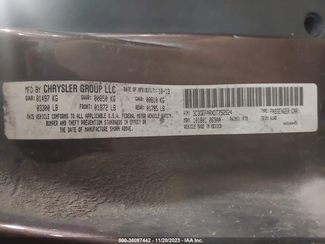 2013 FIAT 500 3C3CFFARXDT752524 Photo 8