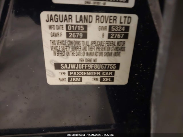 2015 JAGUAR XF SAJWJ0FF9F8U67755 Photo 8