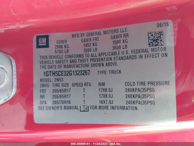 1GTH5CE32G1323267 GMC CANYON SLE