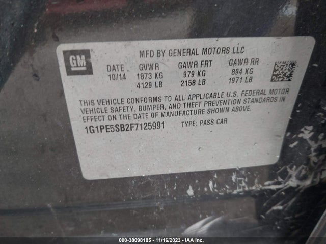 Chevrolet Cruze 2lt Auto 2015 1G1PE5SB2F7125991 Image 9
