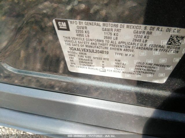 3GKALVEX9JL204819 GMC Terrain Slt