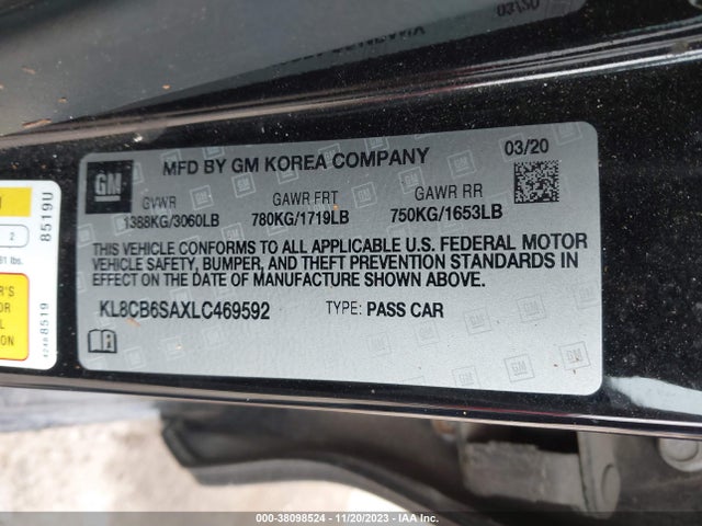 Chevrolet Spark Fwd Ls Automatic 2020 KL8CB6SAXLC469592 Image 9
