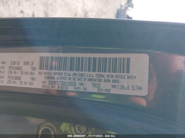 3C6RR7LT3GG163539 RAM 1500 Big Horn