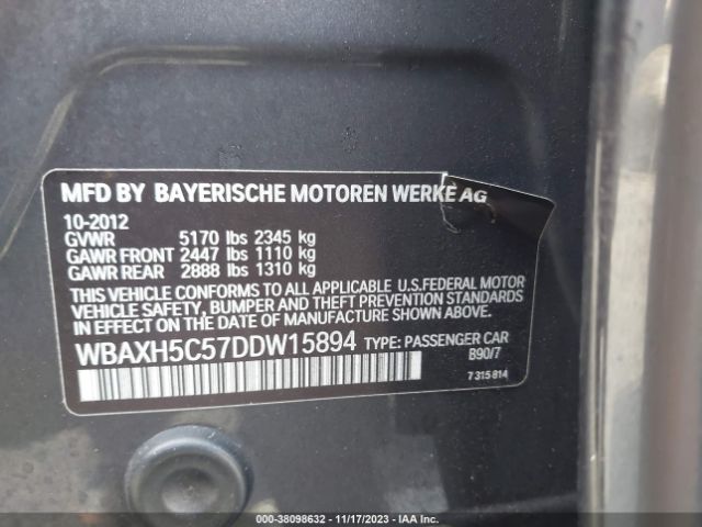 2013 BMW 528I WBAXH5C57DDW15894 Photo 8