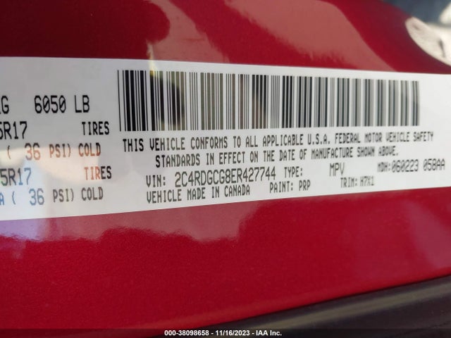 Dodge Grand Caravan Sxt 2014 2C4RDGCG8ER427744 Image 9