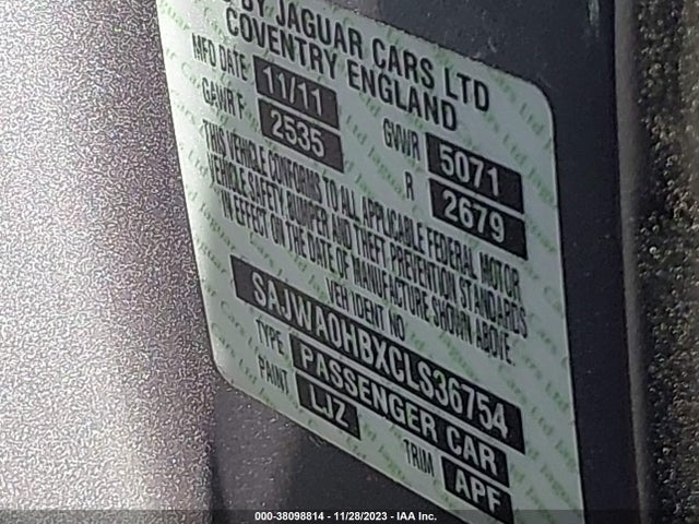 2012 JAGUAR XF SAJWA0HBXCLS36754 Photo 8