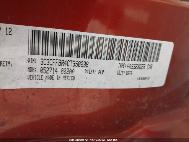 2012 FIAT 500 3C3CFFBR4CT358238 Photo 8