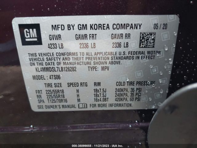 2020 BUICK ENCORE GX KL4MMDSL7LB126282 Photo 8