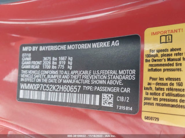 2019 MINI HARDTOP WMWXP7C52K2H60657 Photo 8