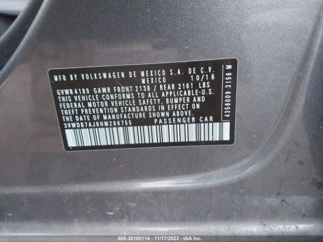 3VWDB7AJ8HM266755 Volkswagen Jetta 1.4t Se