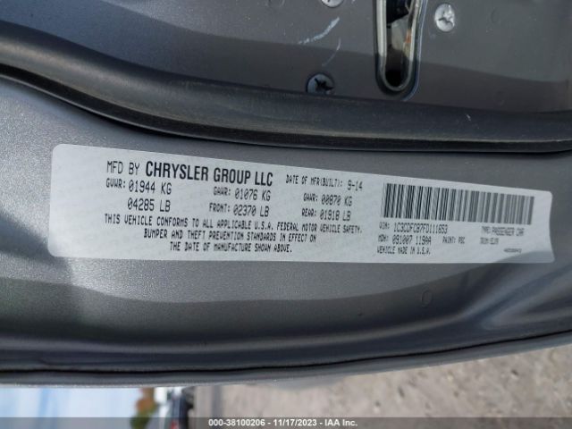 1C3CDFCB7FD111653 Dodge Dart Limited