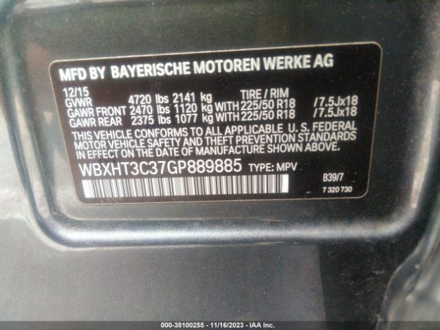 WBXHT3C37GP889885 BMW X1 Xdrive28i