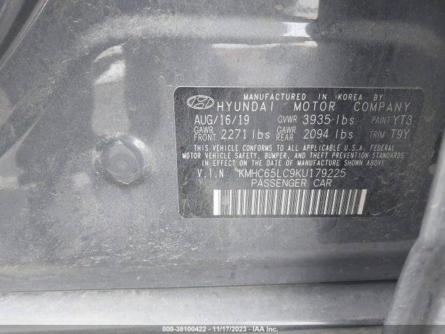 2019 HYUNDAI IONIQ HYBRID BLUE VIN: KMHC65LC9KU179225