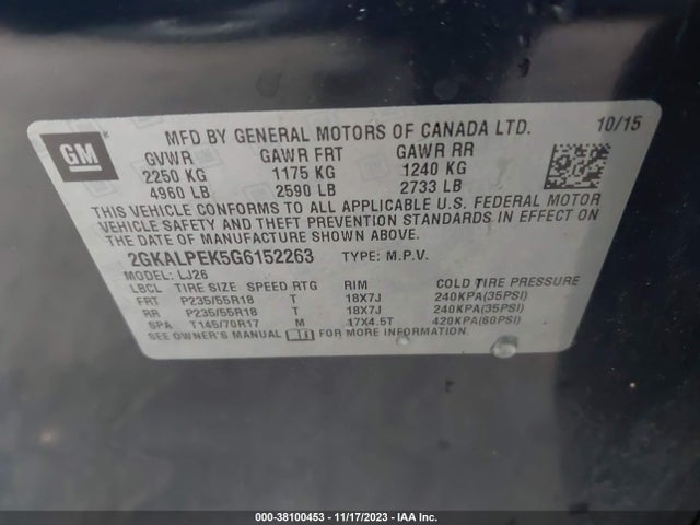 GMC Terrain Slt 2016 2GKALPEK5G6152263 Image 9