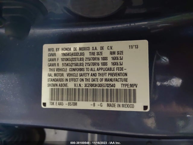 Honda CR-V LX 2014 3CZRM3H30EG702540 Image 9