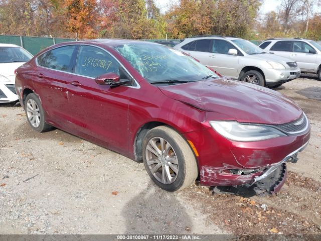 Auction sale of the 2015 Chrysler 200 Limited, vin: 1C3CCCAB0FN527316, lot number: 38100867