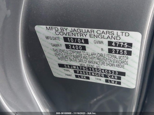 2005 JAGUAR XJ8 SAJWA79C15SG40523 Photo 8