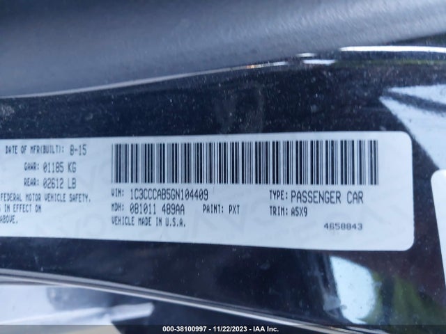 Chrysler 200 Limited 2016 1C3CCCAB5GN104409 Image 9