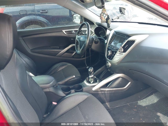2013 HYUNDAI VELOSTER W/BLACK INT VIN: KMHTC6AD9DU105753