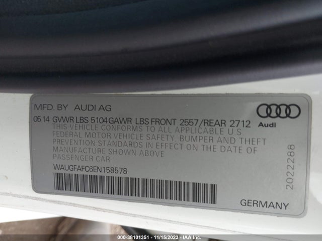 WAUGFAFC6EN158578 Audi A6 2.0t Premium
