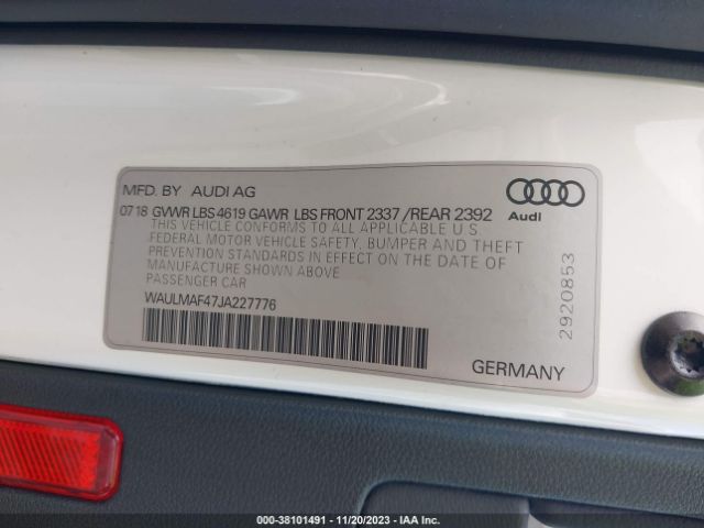 WAULMAF47JA227776 Audi A4 2.0t Tech Ultra Premium/2.0t Ultra Premium