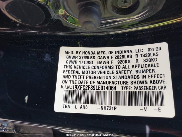 Honda Civic Sport 2020 19XFC2F89LE014064 Image 9