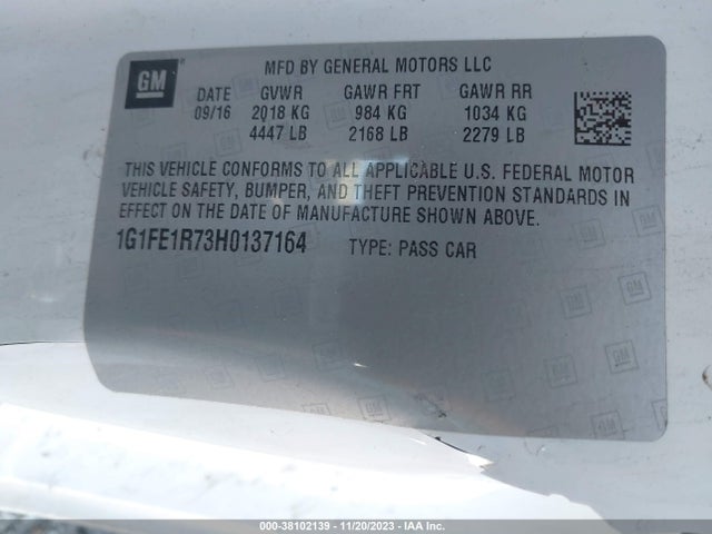 Chevrolet Camaro 1ss 2017 1G1FE1R73H0137164 Image 9