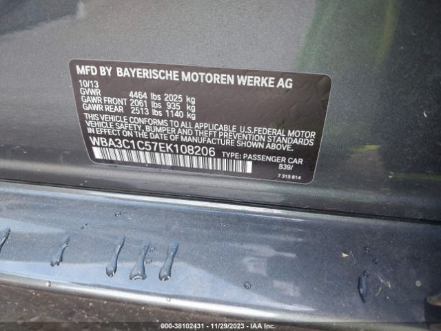WBA3C1C57EK108206 BMW 3 Series 328i