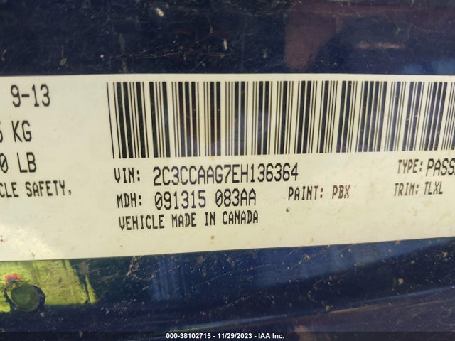 2C3CCAAG7EH136364 Chrysler 300